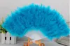 Piękny Feather Fan Dance Rekwizyty Wedding Party Hand Fancy Dress Costume Event Party Supplies 8szt Hurtownie