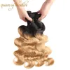 Ombre Brazilian Hair Body Wave 3 Bundle 1b/4/27 Blonde Human Hair Weaves Remy Hair Extensions