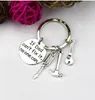 Letter Keychain Key Ring Hand Tools Hammer Screwdriver Wrench pendants Fashion Jewelry