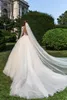 Crystal Design Sheer Jewel Neck Lace Ball Gown Wedding Dresses With Long Sleeves Champagne Plus Size Wedding Dress Bridal Gowns322h