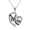 Contrast kleur kristal hart moeder ketting hanger diamant mode love sieraden moeder verjaardag dag cadeau wil en sandy drop ship 380076