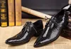 Homens de couro envernizado apontou toe sapatos de moda cabeça de metal homens 6.5 / 4.5 cm de salto alto sapatos de moda masculina oxford mujers