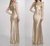 Matte Gold Sequins Bridesmaid Dresses Crew Mermaid Bridesmaid Dress Wedding party Dress New Arrival robes de demoiselle d'honneur