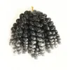 8-дюймовый чистый цвет Jumpy Wand Curl Вязаные крючком косы 11 корней Ямайский отказов Синтетическое вязание крючком для наращивания волос для женщин8078130