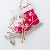 Kerst geschilderde decoratieve hangdanger kerstboom innovatieve ski -schoenen hanger kerst huisdeur en boomdecoraties xb1