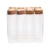 24pcs 50ml size 30*100mm Test Tube with Cork Stopper Spice Bottles Container Jars Vials DIY Craft