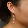 2018 New Fashion gold silver color charm dangle earrings with sparking tiny CZ for women cute girl romantic lover & hate Letter earring gift