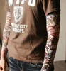 NIEUWE COLLECTIE-12 stks mix elastische Nep tijdelijke tattoo mouw 3D art ontwerpen body Arm been kousen tattoo cool mannen-vrouwen Gratis verzending