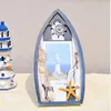 Mediterranean Antique Boat Photo Frame Wooden Handicrafts Fashion Household Decor Picture Frames Arts and Crafts