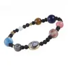 2018 Nieuwe Handgemaakte Zonnestelsel Armband Universe Galaxy De acht planeten Star Natural Stone Bead Armbanden Armbanden Sieraden