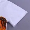 Małe dziecko ubrania dla dzieci bawełniane krótkie rękawe letnie koszule o szyja dinozaur design chłopcy top za 16 lat Tshirt1542408