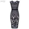 20187 Adyce 2018 Chic Elegant Bandage Dress Summer Black Lace Hollow Out Sexy Bodycon Dress Women Celebrity Club Evening Party Dresses