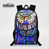 Owl School Bookbags For Boys Men's Travel Shoulder Bag Plaid Printing Backpack For High Class Male Backpacking Women Daily Daypacks Rucksack
