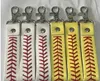 whole Sport Seamed Lace Leather Key Chain Herringbone Softball Baseball Fast Pitch Baseball Stitch Keychain Bag Accessories 5pcs hot selling