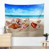 Starfish Shells Pearl Summer Theme Tapestry Wall Hanging Mandala Beach Towel Bohemian Indian Hippie Wall Art High Quality Wall Carpet