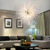 Contemporary Modern Dandelion Crystal Chandeliers Lighting Pendant Hanging Lamp for Bedroom Kitchen Dining Room Indoor Lighting Fixture