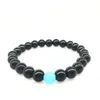 Atacado Handmade pedra Azul fosco yoga conjunto Buddha Beads Pulseira Pedra Natural Rocha Vulcânica Pulseiras para Mulheres Dos Homens de Jóias