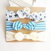 10 lots Baby girl Headband Mermaid hair accessories Knot Bows Bunny band Birthday gift Flowers Geometric Print 3pcs/lot Boutique