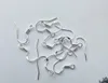 1000pcs / parti 925 logo 925 silver örhängen fynd fishwire krok öron trådkrok franska krokar smycken diy 15mm fisk krok