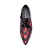 Christia Bella nouvelle mode 2018 hommes étoile impression Oxfords chaussures à lacets en cuir véritable chaussures habillées discothèque chaussures plates