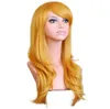 Long Wavy Wig Peruca Vermelho Vermelho Puprle Puprle Pink Blue Sliver Cinzento Loira Marrom 70 cm Perucas de Cabelo Sintético Frete Grátis