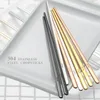 Titanium Chinese Chopsticks Silver Hashi Black 304 Rostfritt stål Sushi Mirror Polish återanvändbar matmetall Chop Sticks7518878