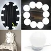 Kit de lumières de miroir de courtoisie LED style USB miroir de maquillage lumières 10 ampoules LED bande de montage pour maquillage table de vanité ensemble variateur d'alimentation