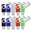 Bulk 20 pezzi USB Flash Drive girevoli da 32 GB Memory Stick Flash in metallo ad alta velocità per PC Laptop Tablet Thumb Pen Drive Storage Multicolori