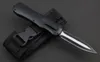 High quality!!BM 3350 166 Infide Pocket knive Black D2 steel double edge Plain tactical survival gear knives with retail box nylon pouch