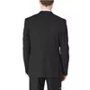Klassischer schwarzer Anzug des Trauzeugen des Bräutigams, Hochzeitskleid, Schalkragen, zwei Knöpfe, Gentleman-Dinner-Partykleidung (Mantel + Hose + Weste)