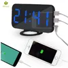 Mrosaa Sveglie digitali LED elettroniche wireless Decorazione desktop Auto-regolazione della luminosità Snooze Orologio da tavolo con USB