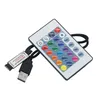 USB 24KEY 44KEY مصغرة IR Remote RGB LED تحكم DC 5V مع منفذ USB ل 3528 5050 LED الشريط