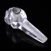 1pcs Semi Precious Clear Crystal Quartz Skull Rock Wand Smoking Pipes +3Metal Filters handicraft Increased energy