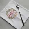 High-quality Embroidered Tea Towels Cotton Table Napkins Home Kitchen Servetten Wedding Cloth Napkins Upscale Wine Cup towel 45*70cm