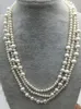 150 cm de perles longues bijoux, 5-11 mm de pommes de terre rondes couleur blanche naturelle d'eau douce collier de perles, bijoux de mariage parfait femmes cadeau bijoux