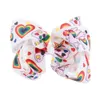 Flickor Unicorn Hair Bows Alligator Clips Big Paint Love JoJo Ombre Rainbow Bowknot Hairpins Headwear Bobbles Tillbehör