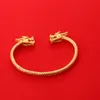 Drachen Armband Armreif für Männer Frauen 24K Gold Armreif Maskottchen Schmuck Tier Armband Guyana Südamerika Armreif