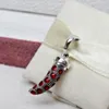 New 100% S925 Sterling Silver Red Italian Horn Dangle Charm Bead Fits European Pandora Jewelry Bracelets Necklaces & Pendants284g