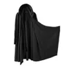 Herr ull blandar gotiska m￤n hoodies svart beskurna topp l￥ng￤rmad gata casual tr￶ja mode plus size s-6xl hoody cape