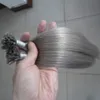 Silbergraue U-Spitzen-Haarverlängerungen, Echthaar, 100 g, Remy, vorgebundene Haarverlängerung