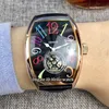 COLOR DREAMS 8880 Aeter Nitasi Black Dial Tourbillon Automatic Mens Watch Rose Gold Case Leather Strap High Quality Gents Watches237t