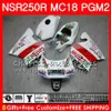 Body For HONDA NSR 250 R MC18 PGM2 NSR 250R NS250 NSR250R Castrol red 88 89 78HM.12 MC16 NSR250 R RR NSR250RR 1988 1989 88 89 Fairings Kit