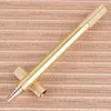 Proteable Golden Cudgel 05mm mässing Metal Ballpoint Pen Handwriting Pen Writing Tablet Pen with Black Flannelette Bag X0447852322