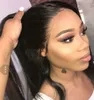 Diva1 hd transparent Frontal Wig 130% High Density Brazilian Yaki Kinky Straight Lace Human Hair Wigs pre plucked 360 Front