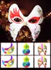 DIY дети маски дети ручной росписью целлюлозы маски Facebook Маска нарисуйте свою собственную маску для партии косплей