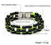 16mm Heavy Mens Motorcykel Bike Chain Armband Multicolor Hiphop Punk Rostfritt Stål Män Kvinnor Biker Cykel Länk Armband Bangles Smycken