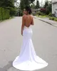 2018 Sexy Backless Sereia vestidos de casamento elegante espaguete rendas chiffon long beach jardim vestidos nupciais feitos por china en1191