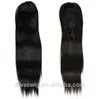 Long silky straight virgin brazilian human hair drawstring fake ponytail hairpiece for black women 10-22inch 100g-160g 1b