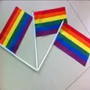 Banner arcobaleno di piccole dimensioni 5 x 8 pollici 14 x 21 CM bandiera del gay pride 100 PZ LOT251V