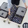 6 pièces/ensemble étuis de voyage vêtements bien rangé sac de rangement boîte bagages valise pochette fermeture éclair soutien-gorge cosmétiques sous-vêtements organisateur